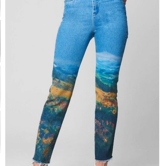 BLANK NYC - Flower Field Design Jean - US Size 24 Waist - Picture 4 of 4